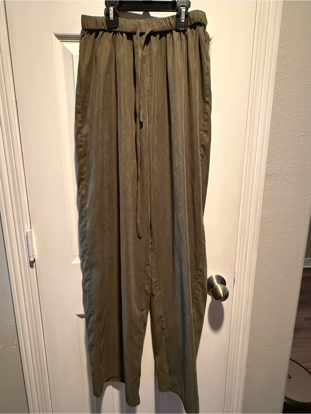 Princess Polly Olive Green Relaxed Wide Leg Drawstring Pants US 4